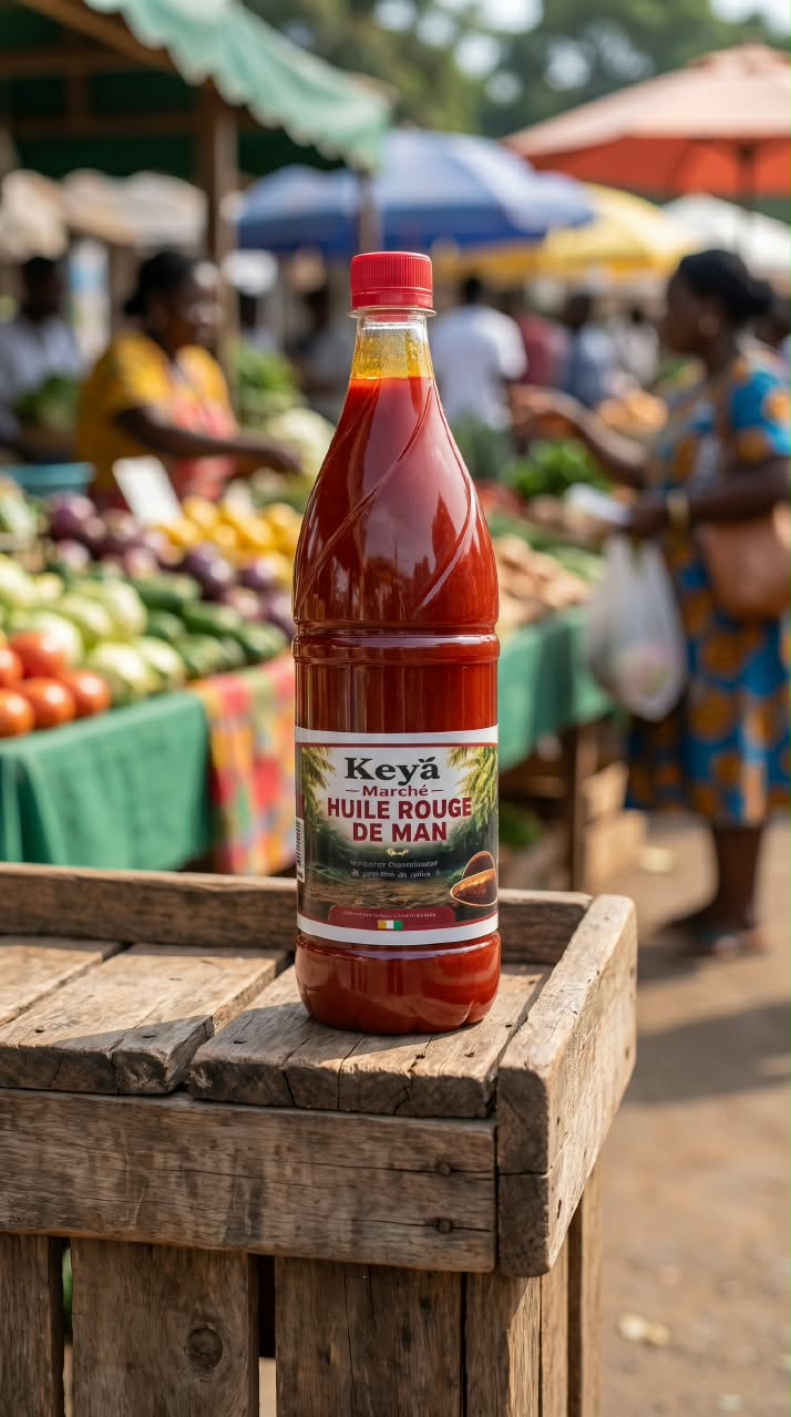 HUILE ROUGE DE MAN — L’AUTHENTICITÉ DU TERROIR IVOIRIEN( LIVRAISON AU FRAIS DU CLIENT)