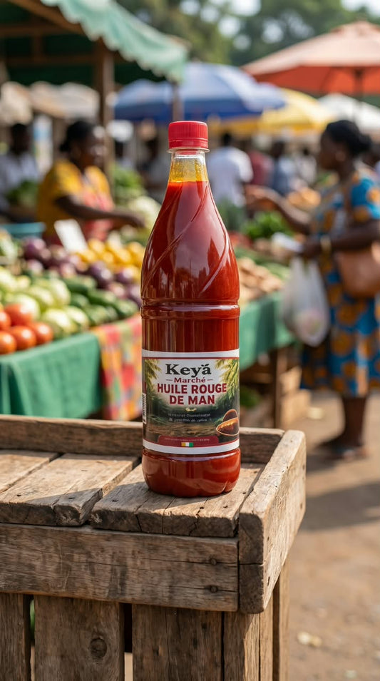 HUILE ROUGE DE MAN — L’AUTHENTICITÉ DU TERROIR IVOIRIEN( LIVRAISON AU FRAIS DU CLIENT)